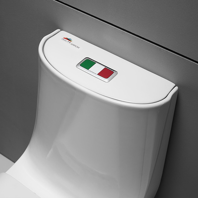 Round One Piece Toilets , S trap 300/400mm 1 Piece Water Closet