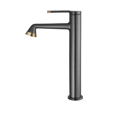 Gun Gray Extended Basin Hot And Cold Taps For Washroom