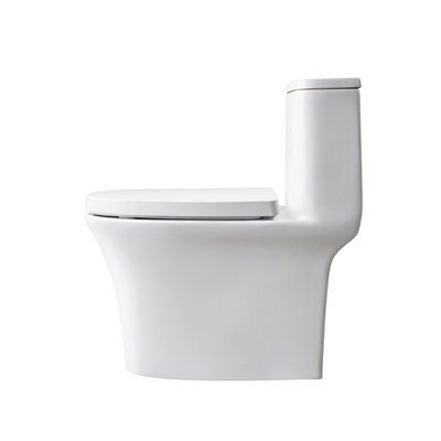 Round Bowl Elongated One Piece Toilets Dual Flush 0.9GPF
