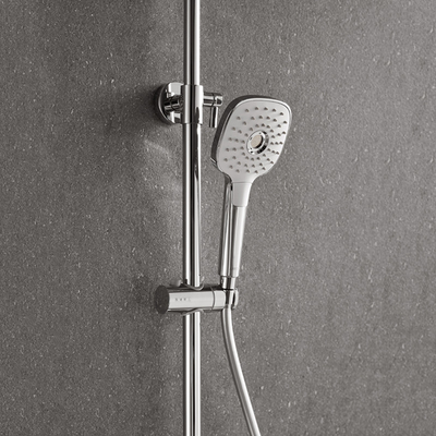 Chrome Plated Brass Shower Set Bathroom With Rainfall Shower Head