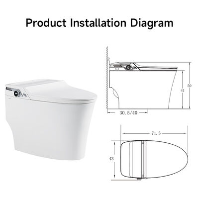 ARROW Intelligent Bidet Toilet with Self-cleaning Glazed Ceramic and Siphon Jet Flushing in One Piece Modern Design