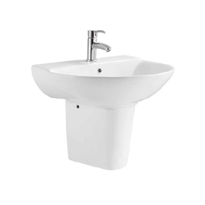 ARROW Wall Hung Basin With Half Pedestal , Lavatory Semi Pedestal Wash Basin
